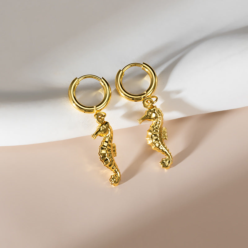 Petite Golden Charm Drop Earrings JLT14123