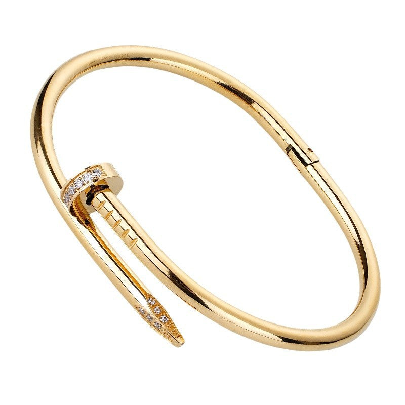 Cartier Nail Zircon Studded Bracelet JLTB0653