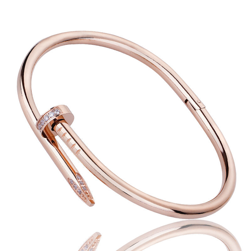Cartier Nail Zircon Studded Bracelet JLTB0654