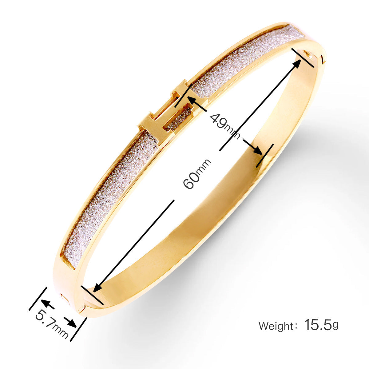 Modern Sparkle Accent With H-Shaped Closure Bracelet JLTB0667