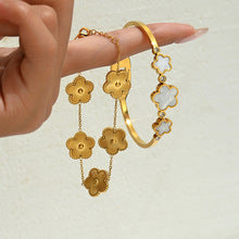 Dual Clove Textured Flower Bracelet (stack of 2) JLTB0728