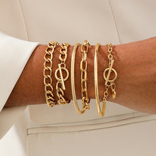 Stylish Gold-tone Six layer Stacks JLTB0729