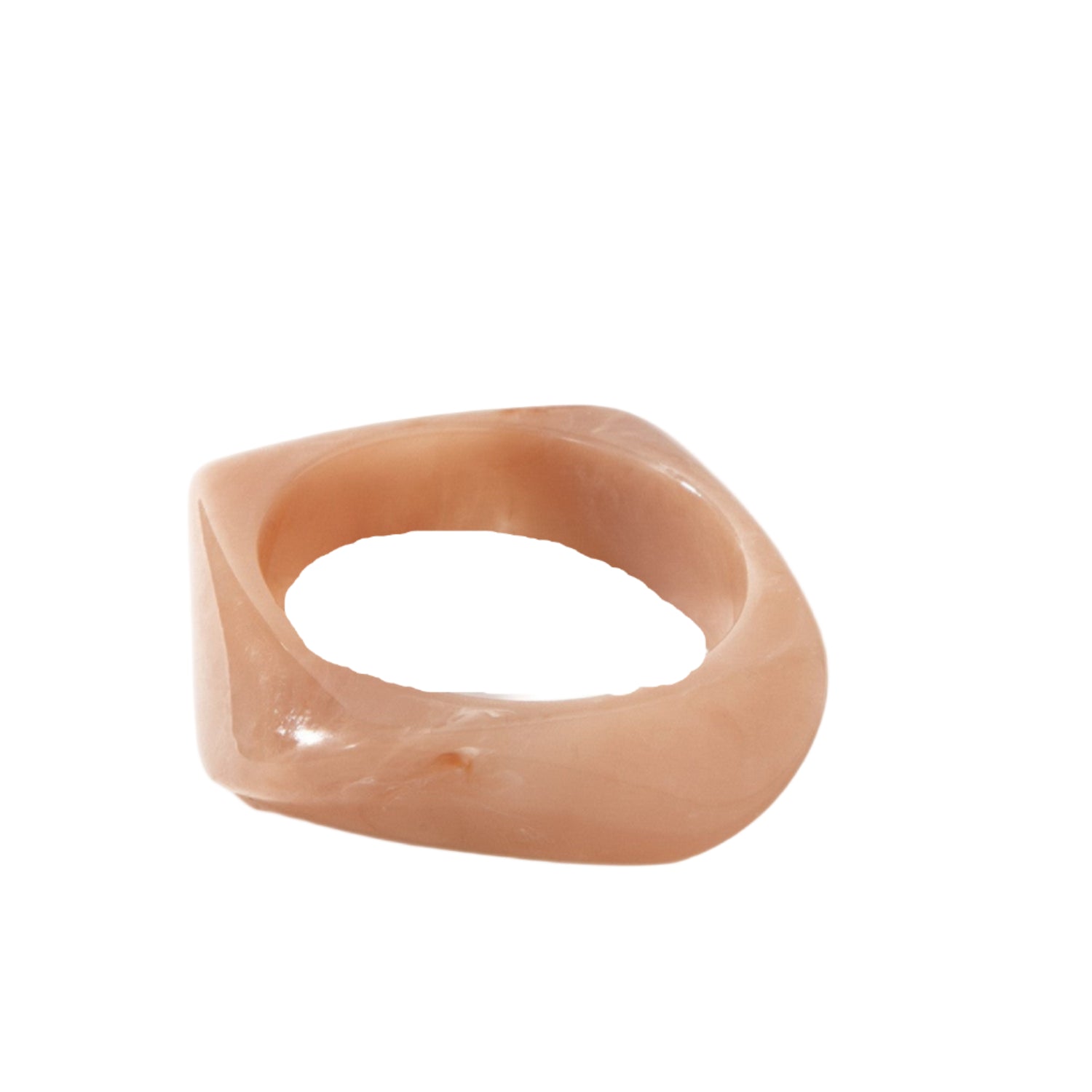 Just Lil Things Elegant Rose Quartz Resin Geometric Bangle Bracelet jltb0807