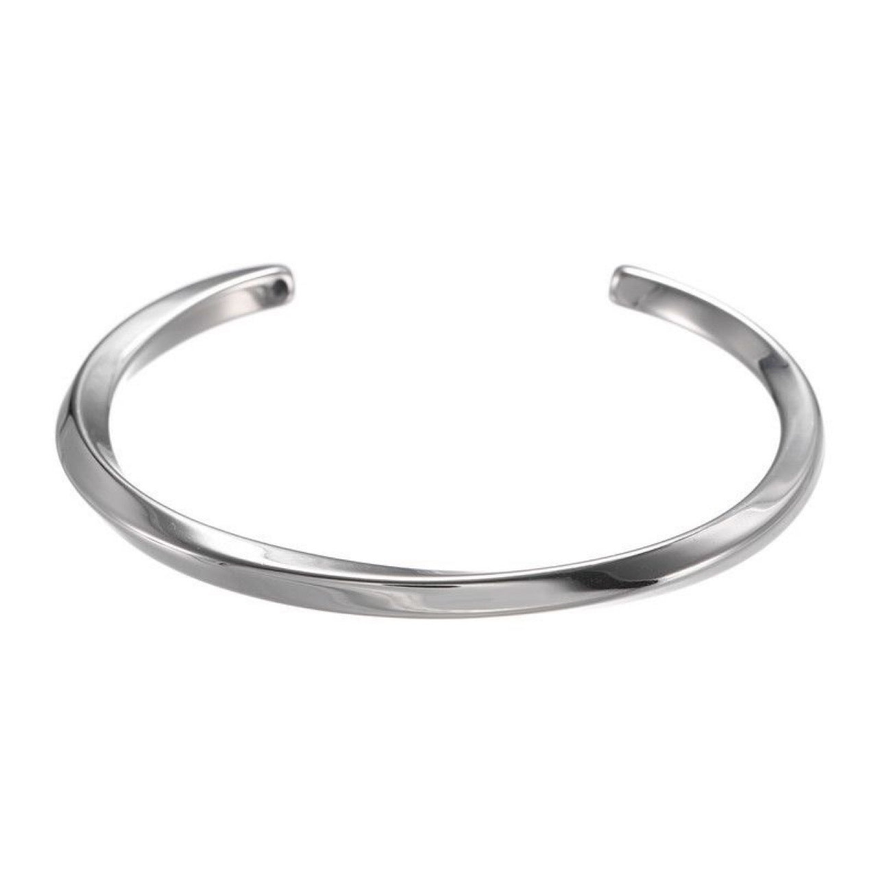 European and American fashion simple titanium steel C-shaped spiral twisted bracelet open bracelet couple bracelet JLTB0834