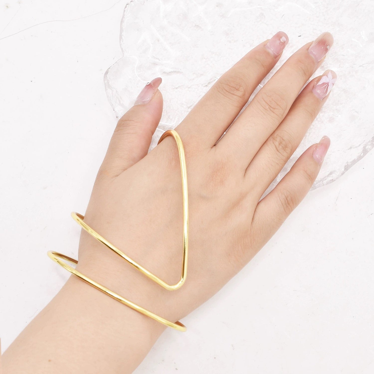 Just Lil Things Golden V-Wrap Minimal Bracelet JLTB0956