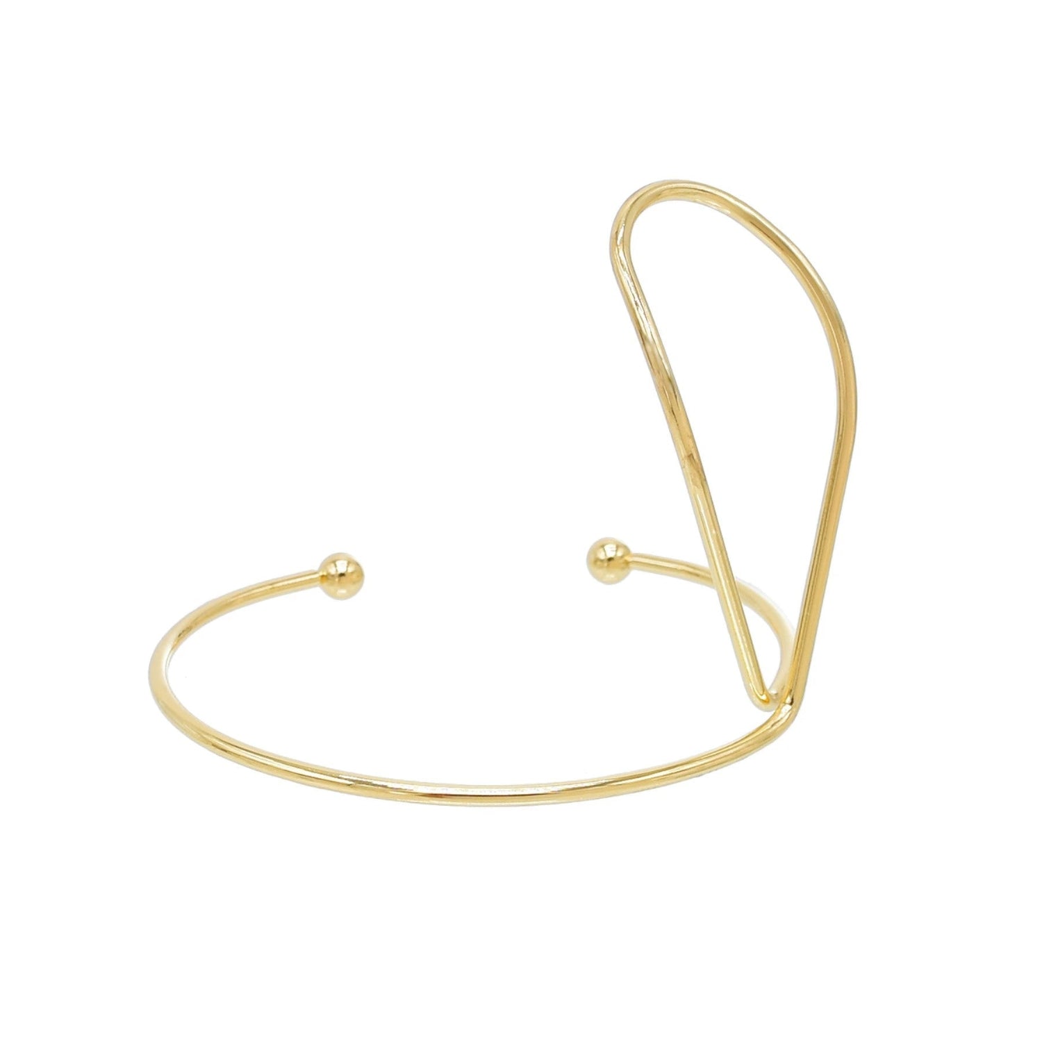 Just Lil Things Golden Teardrop Twist Open Bracelet JLTB0957