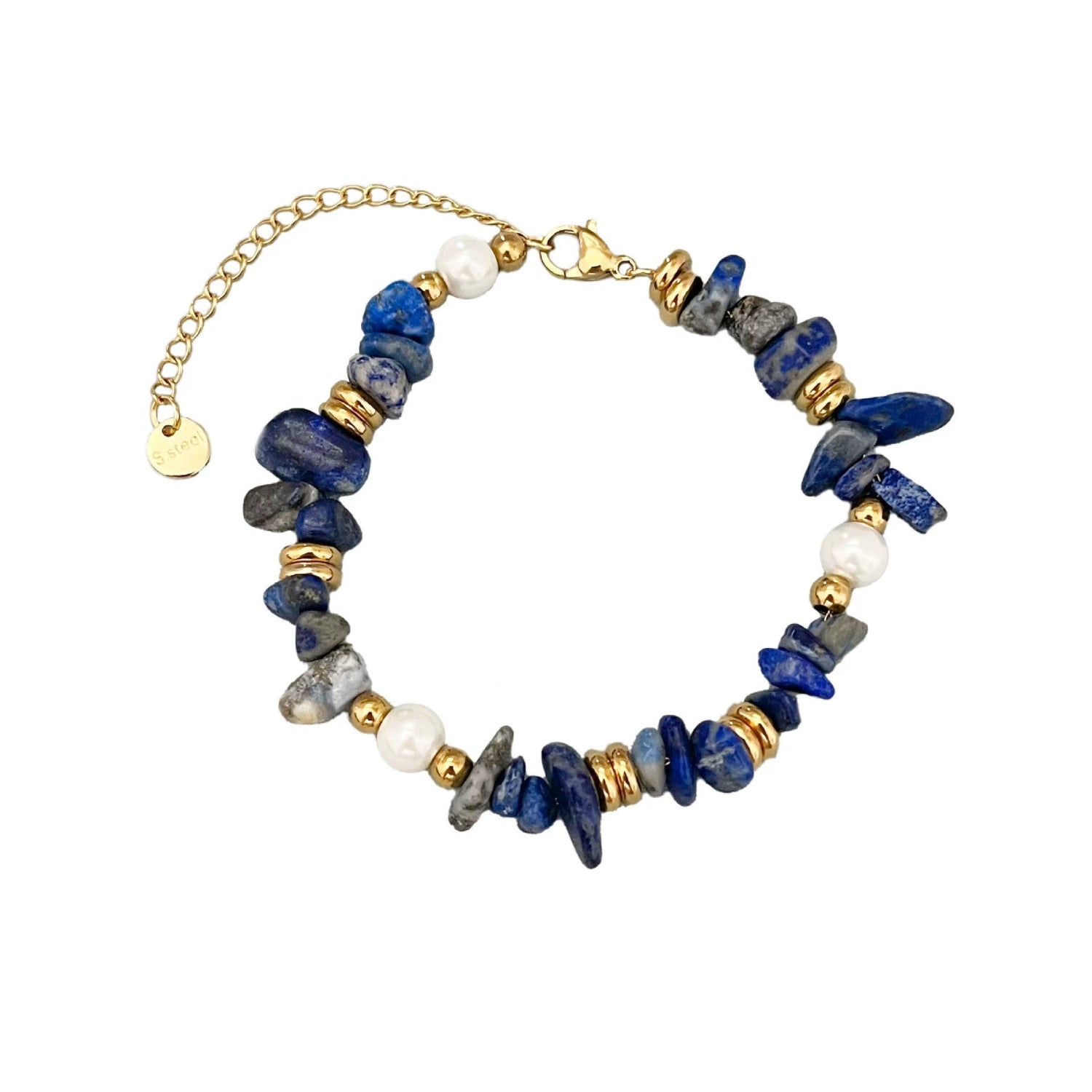 Just Lil Things Midnight Lapis & Pearl Bracelet JLTB0960