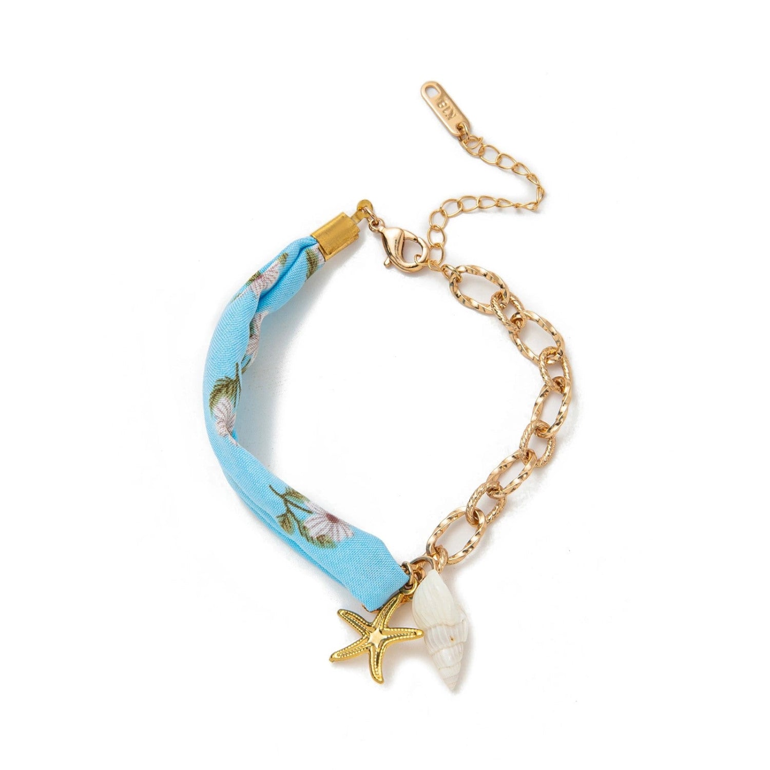 Just Lil Things Ocean Bloom Starfish & Shell Charm Bracelet JLTB0962