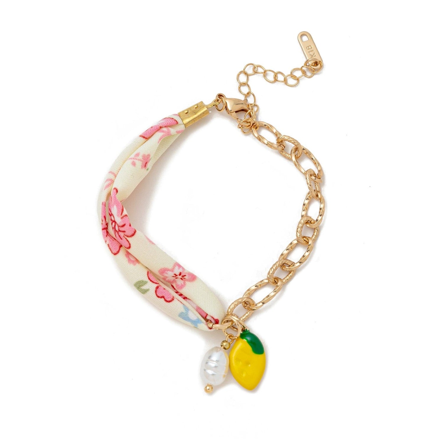 Just Lil Things Citrus Bloom Lemon Charm Bracelet JLTB0966