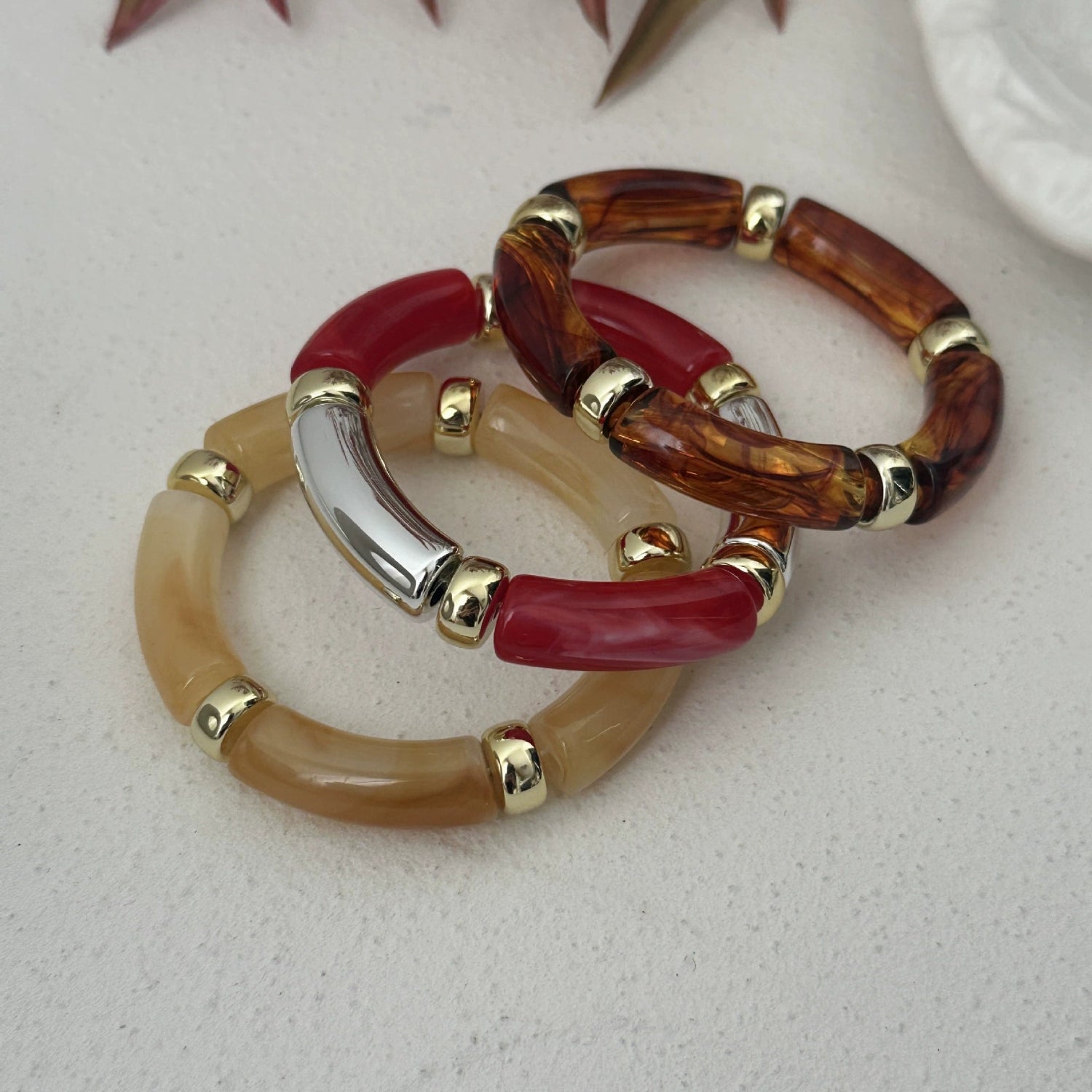 Just Lil Things Aurora Chunky Resin Bracelet Set JLTB0982 (Pack of 3)