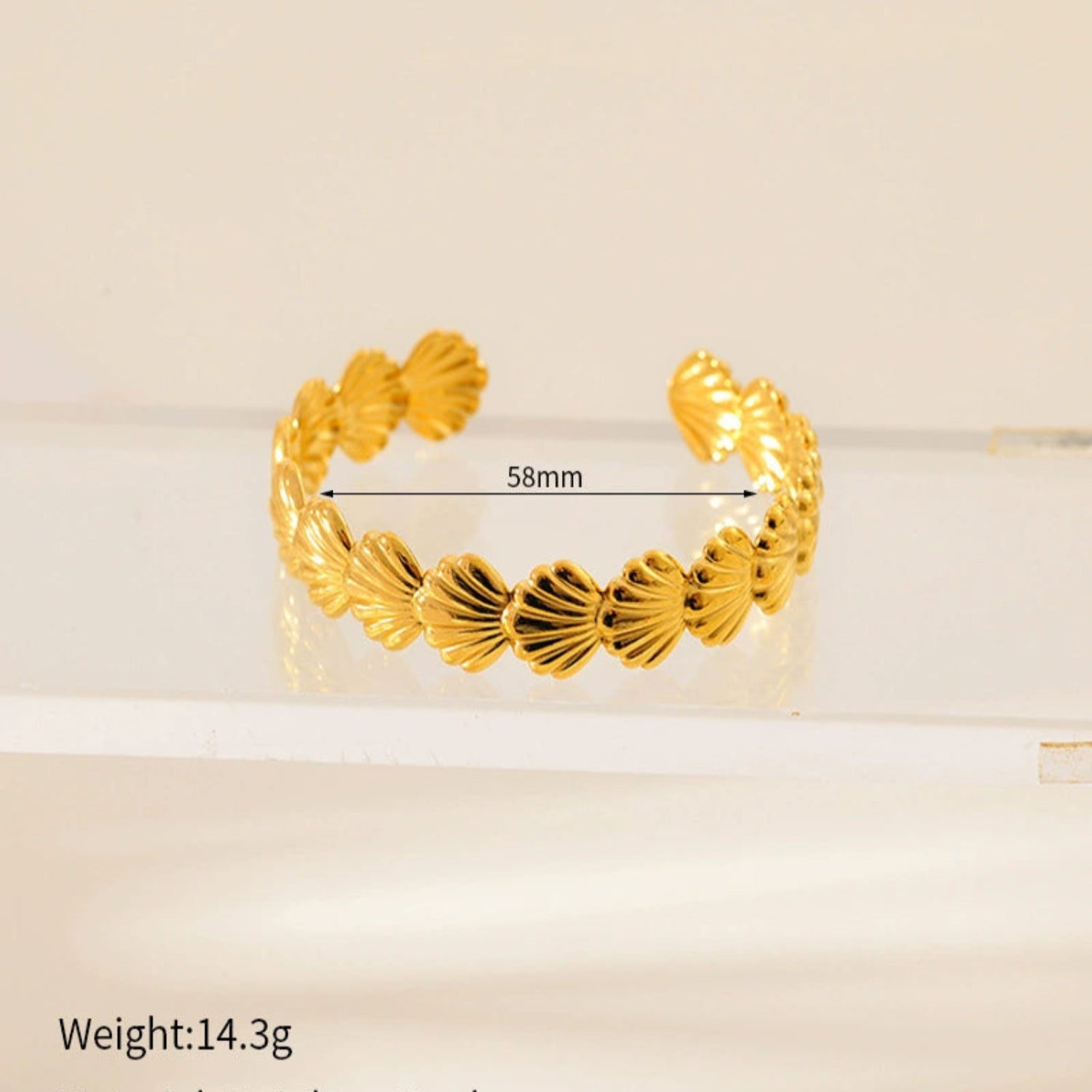 Golden Seashell Cuff Bracelet JLTB0996