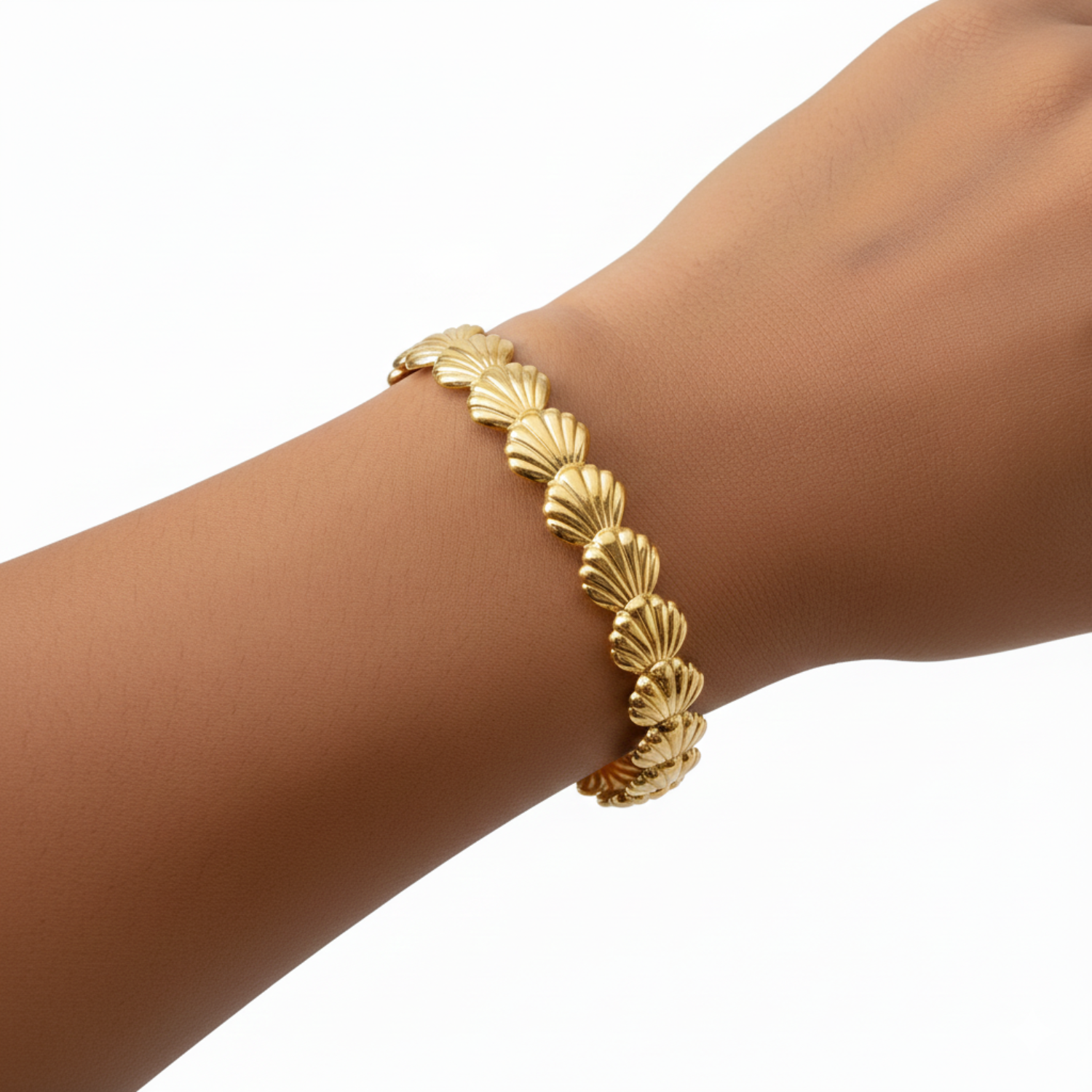 Golden Seashell Cuff Bracelet JLTB0996