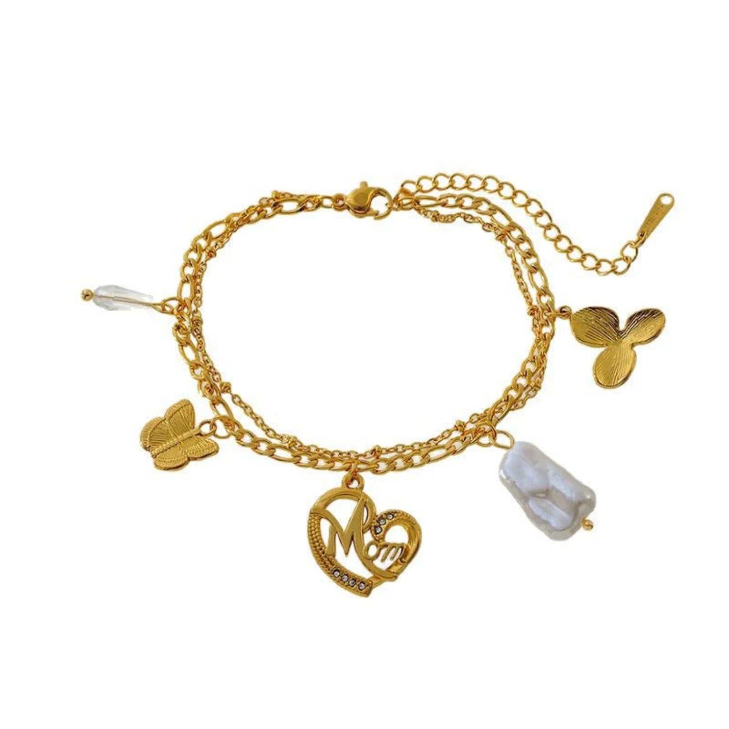 Layered "Mom" Charm Bracelet JLTB0997