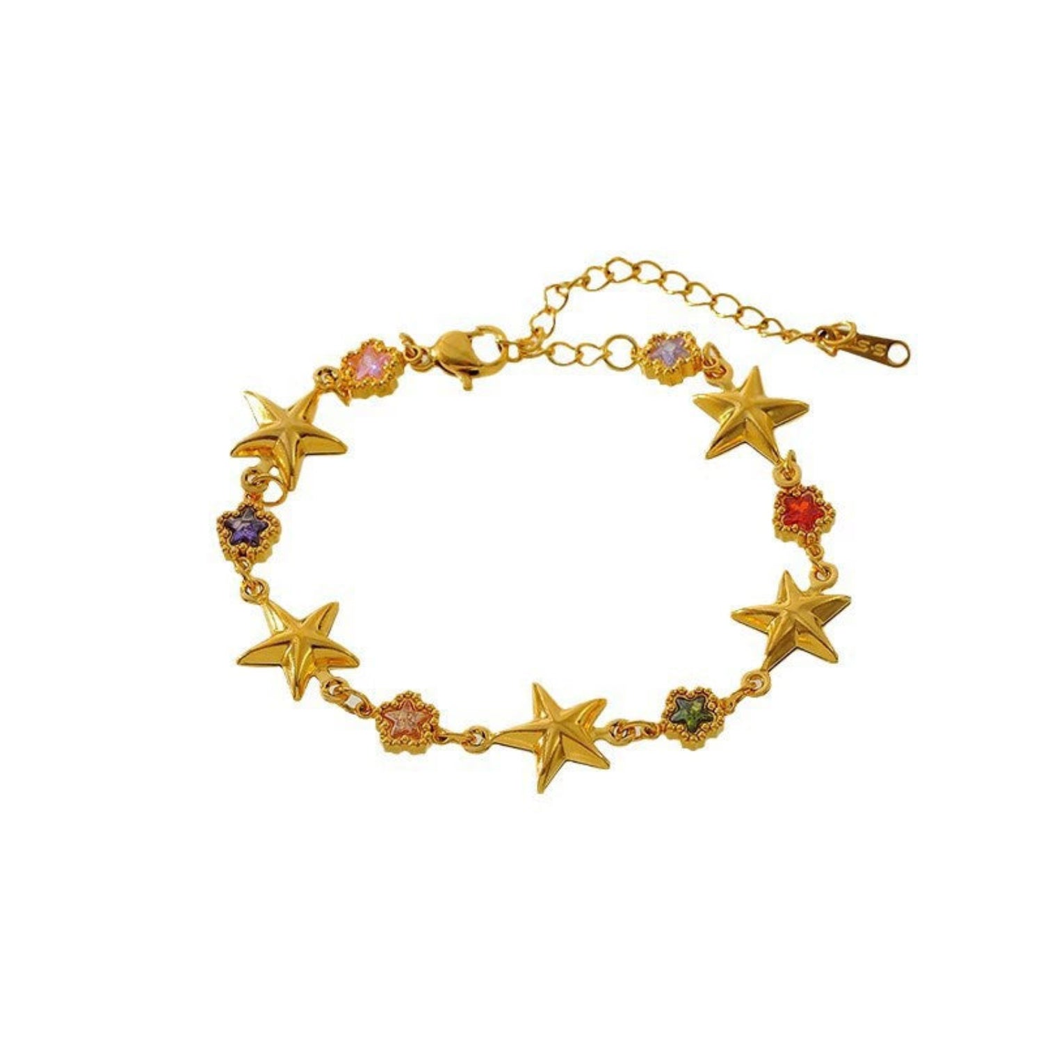 Star and Gemstone Link Bracelet JLTB1003