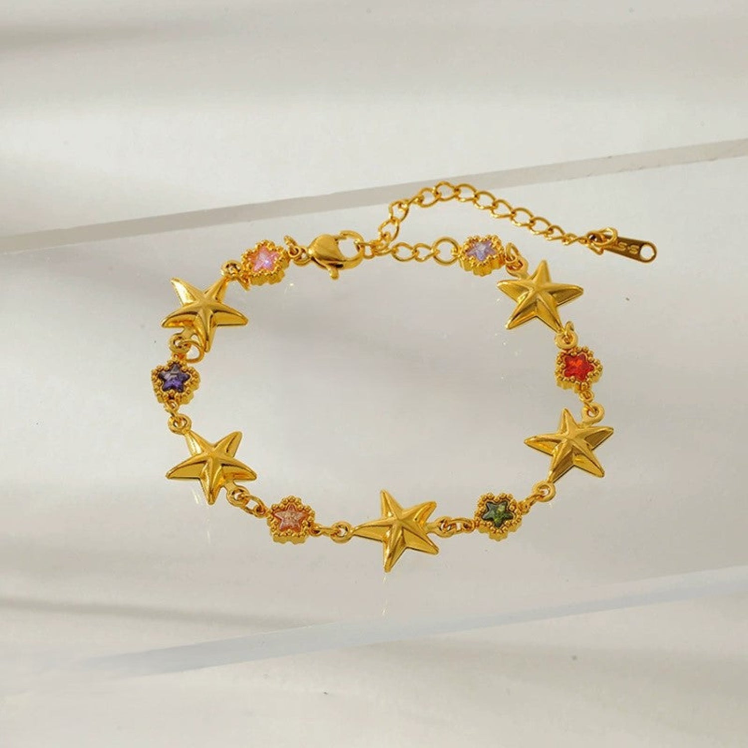 Star and Gemstone Link Bracelet JLTB1003