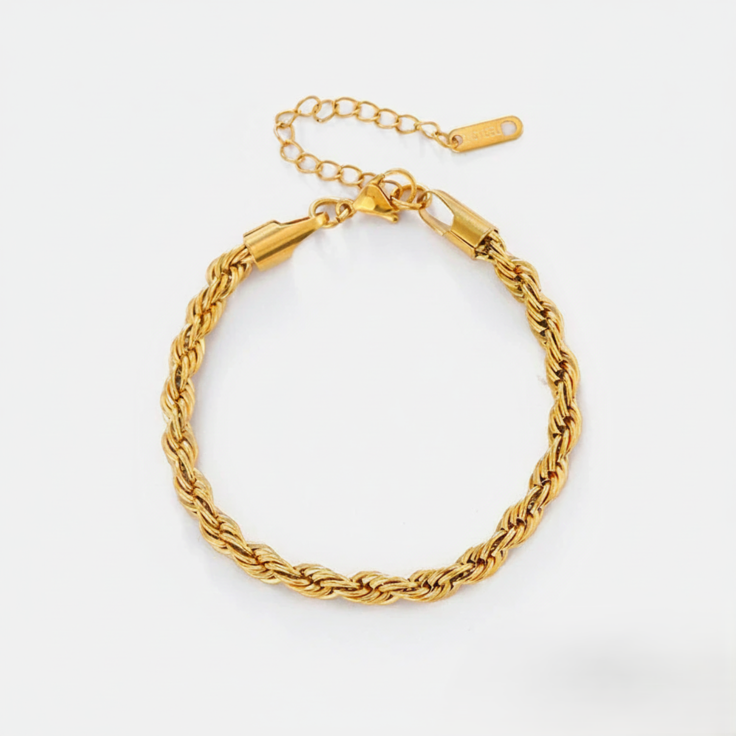 18k Gold Plated Twisted Rope Bracelet JLTB1014