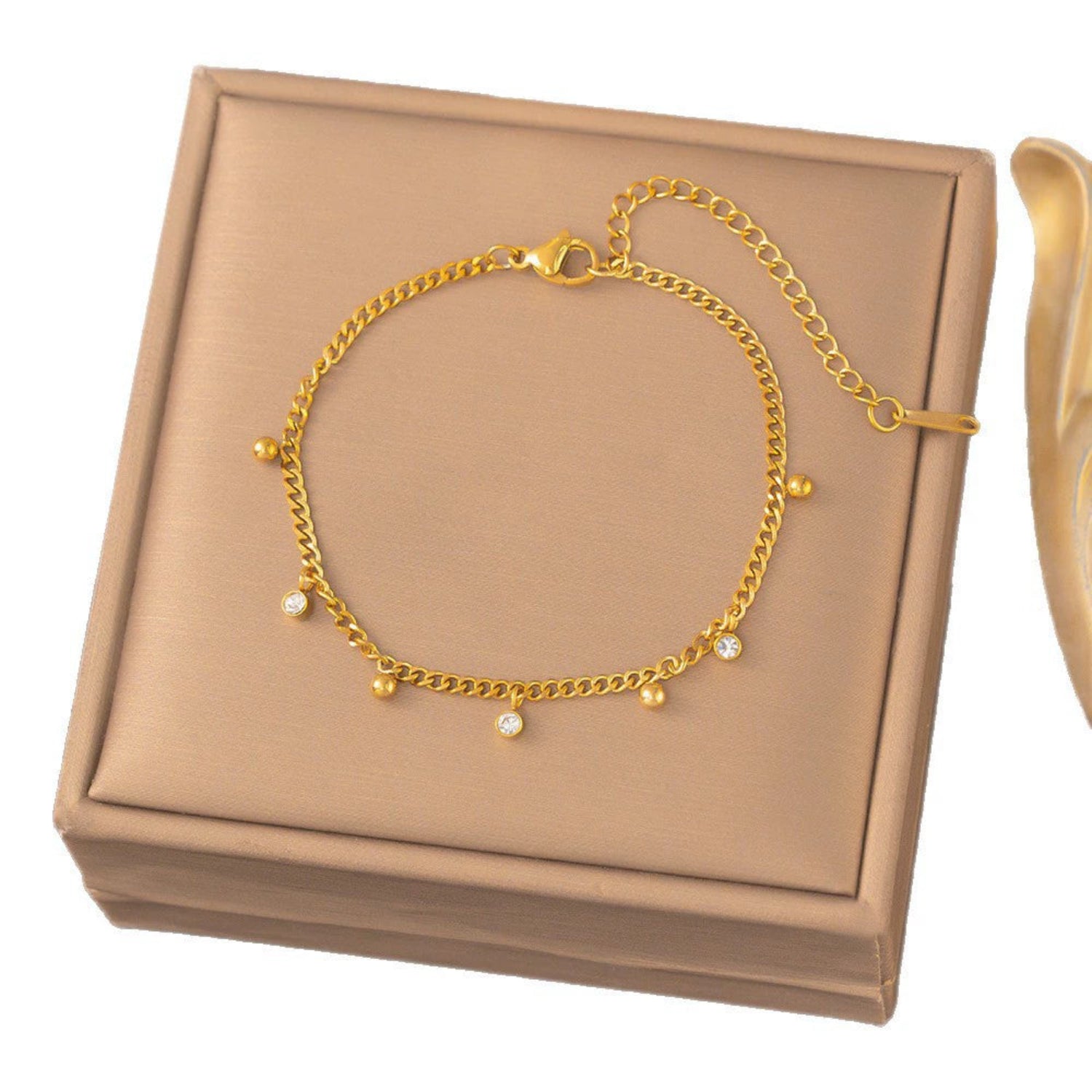 Gold Dainty Charm Link Bracelet JLTB1035