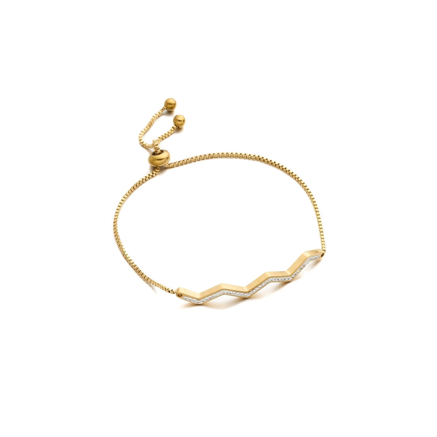 Zigzag Crystal Bolo Bracelet JLTB1069