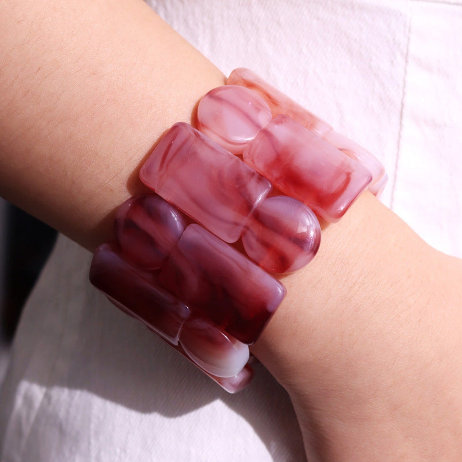 Blush Pink Marble Bracelet JLTB1089