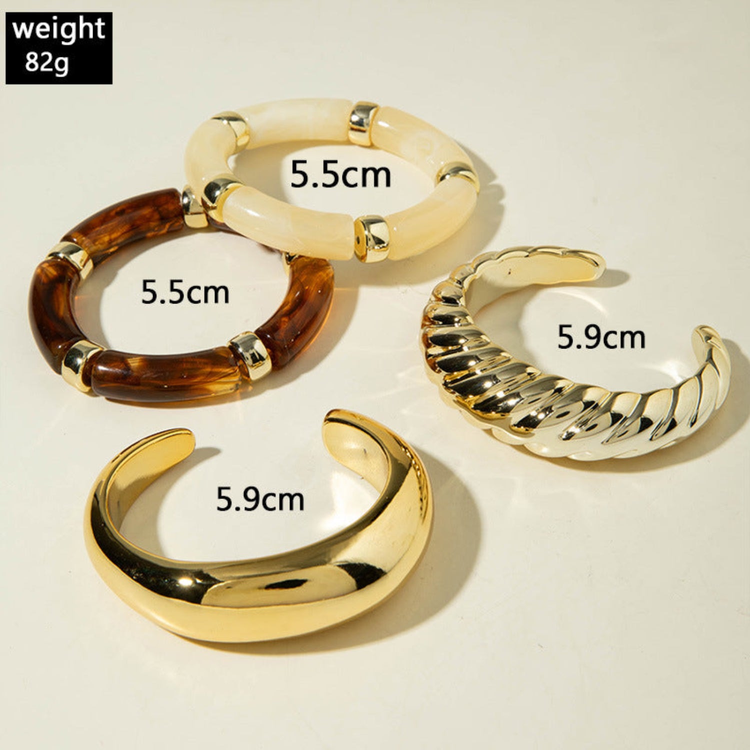 Graceful Gold & Tortoise Bangle Set JLTB1127