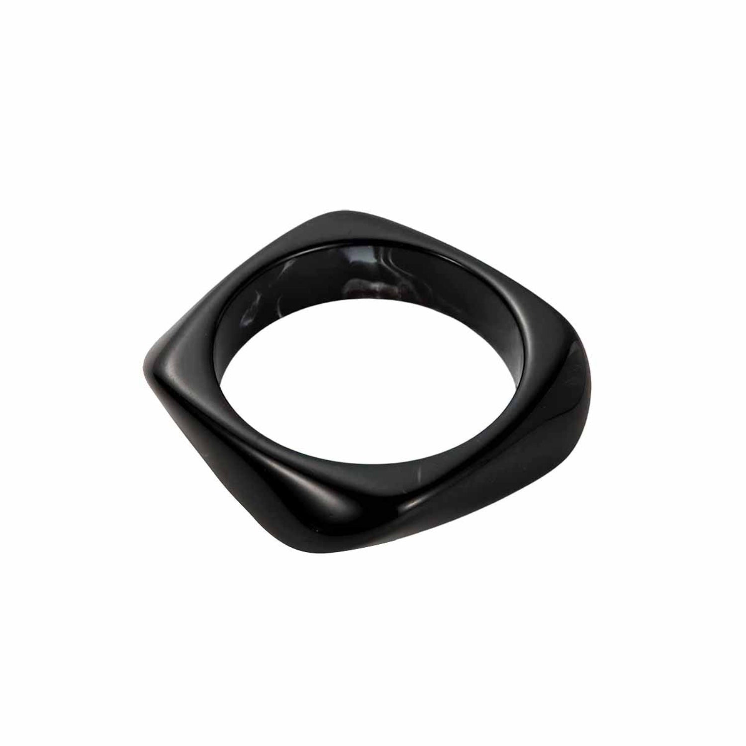 Classic Black Geometric Resin Bracelet JLTB1128