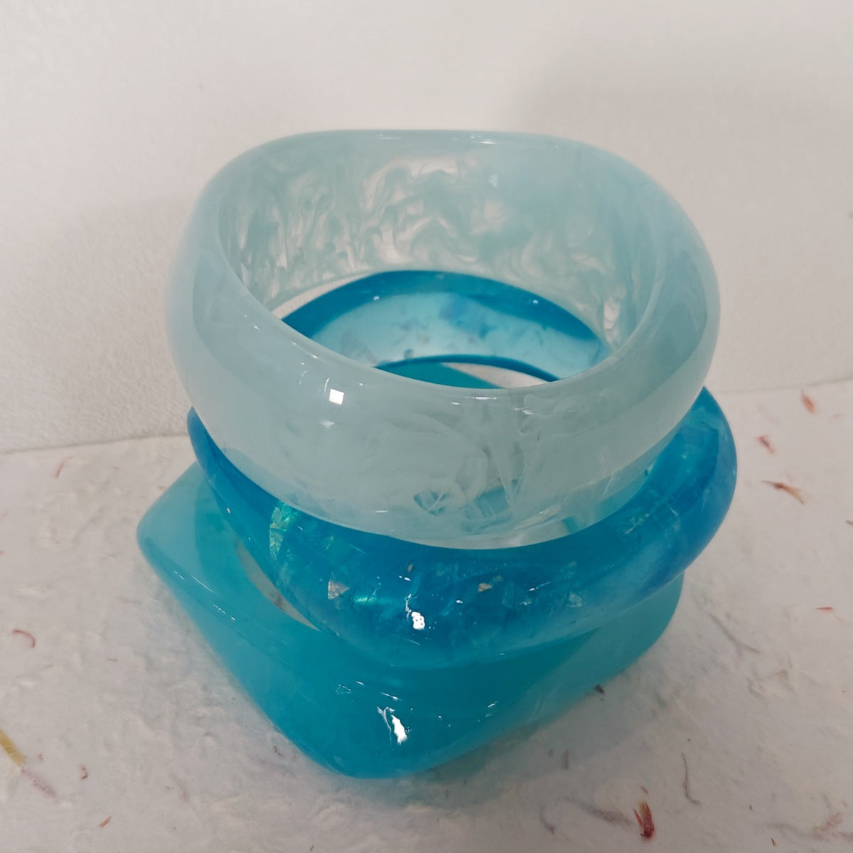 Glossy Blue Bracelet Trio JLTB1143