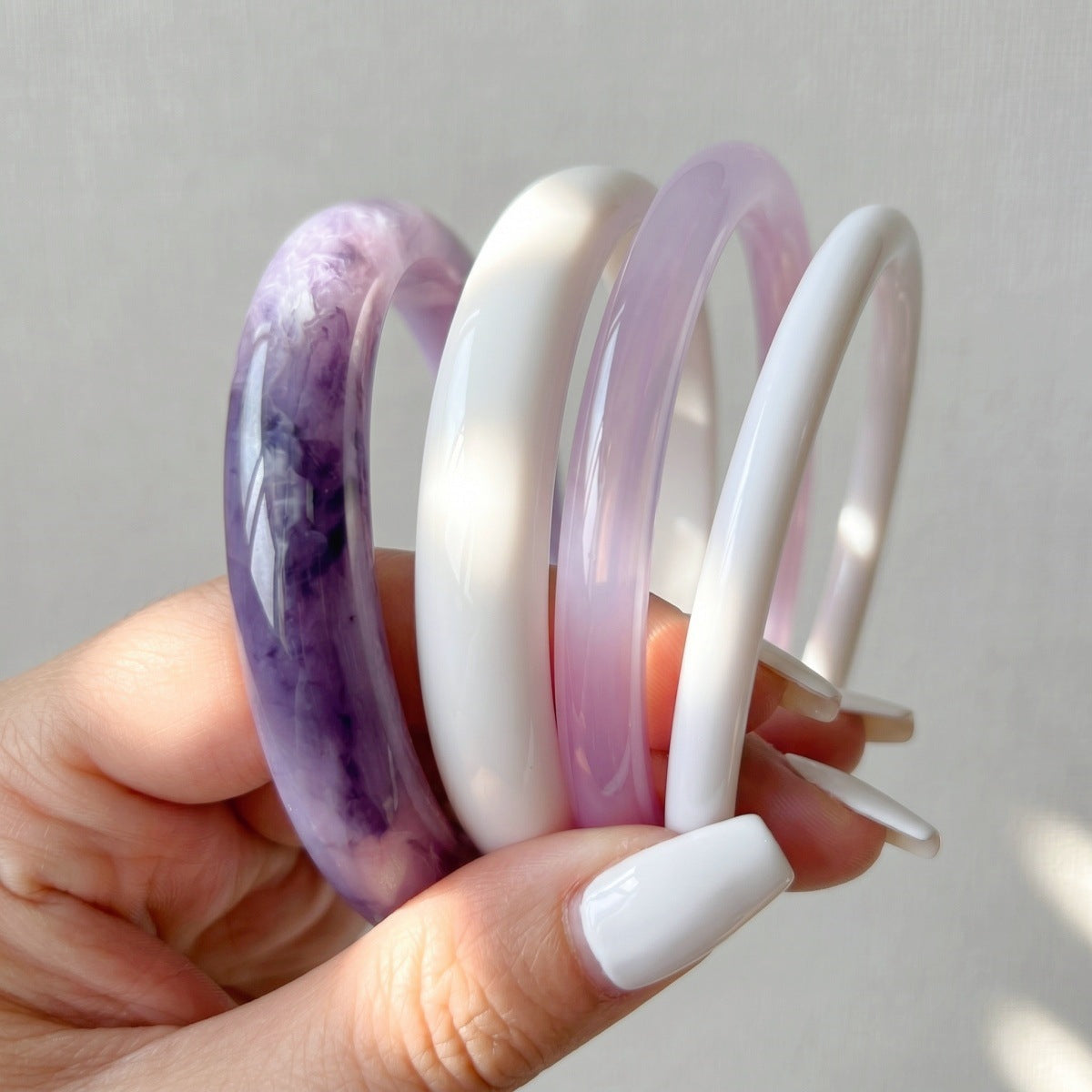 Lilac White Fashion Bangles JLTB1151
