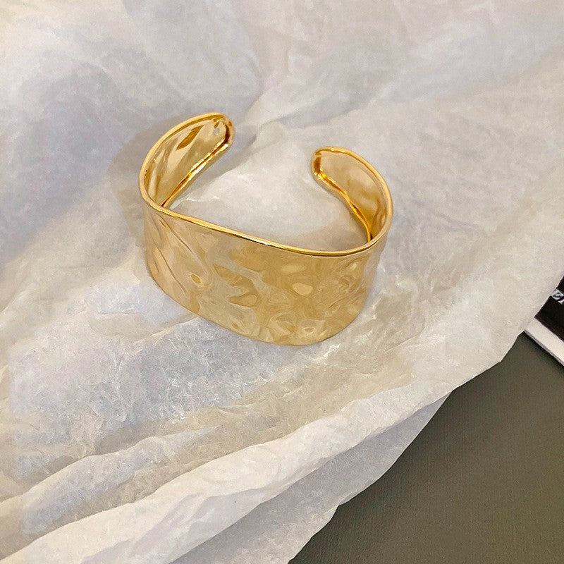 Wide Gold Statement Cuff JLTB1156