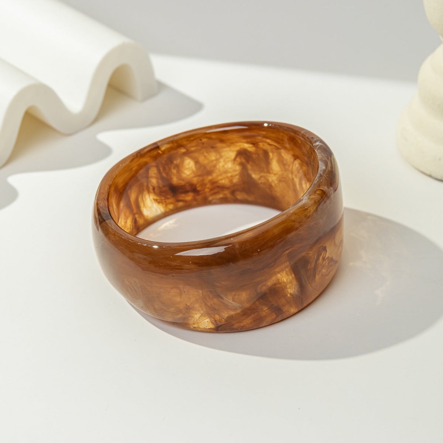 Amber Chunky Curved Bangle Set Of 3 JLTB1165