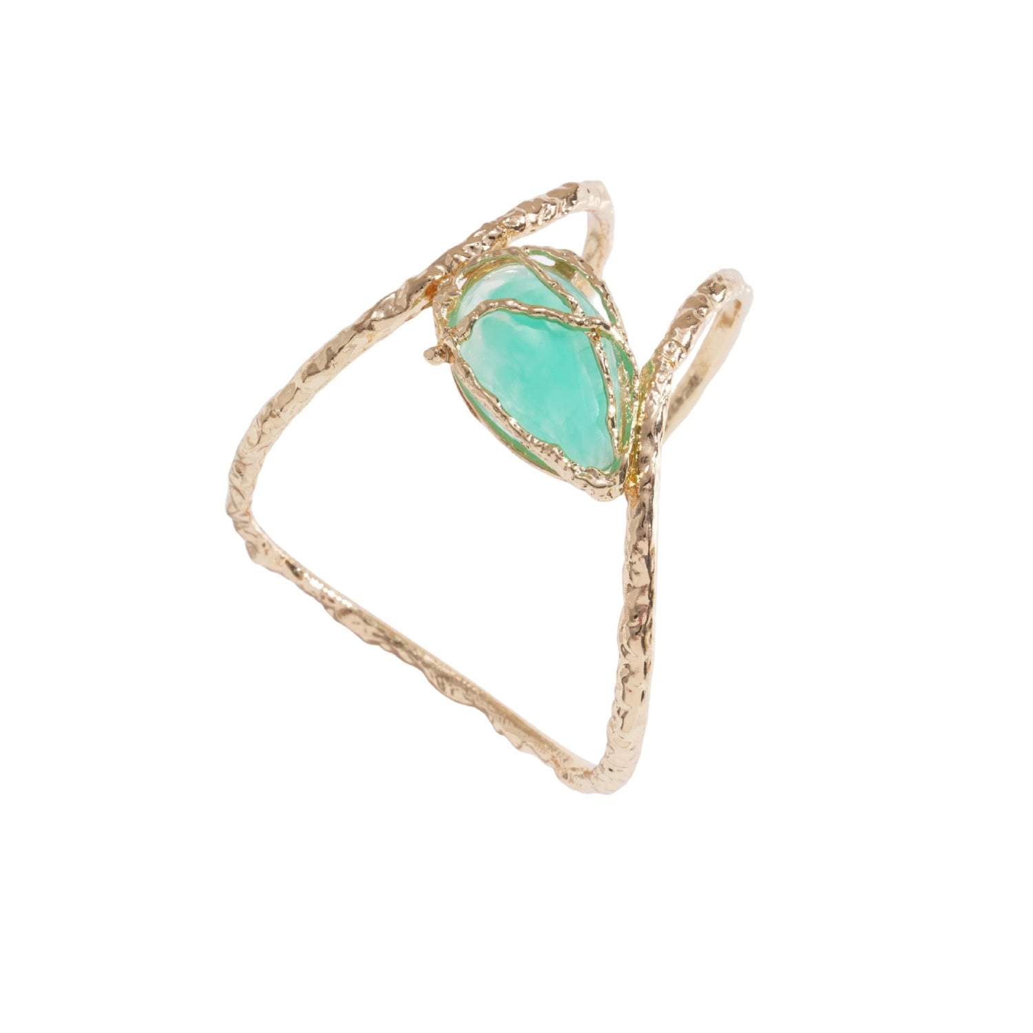 Gold Teardrop Boho Cuff Bracelet JLTB1191