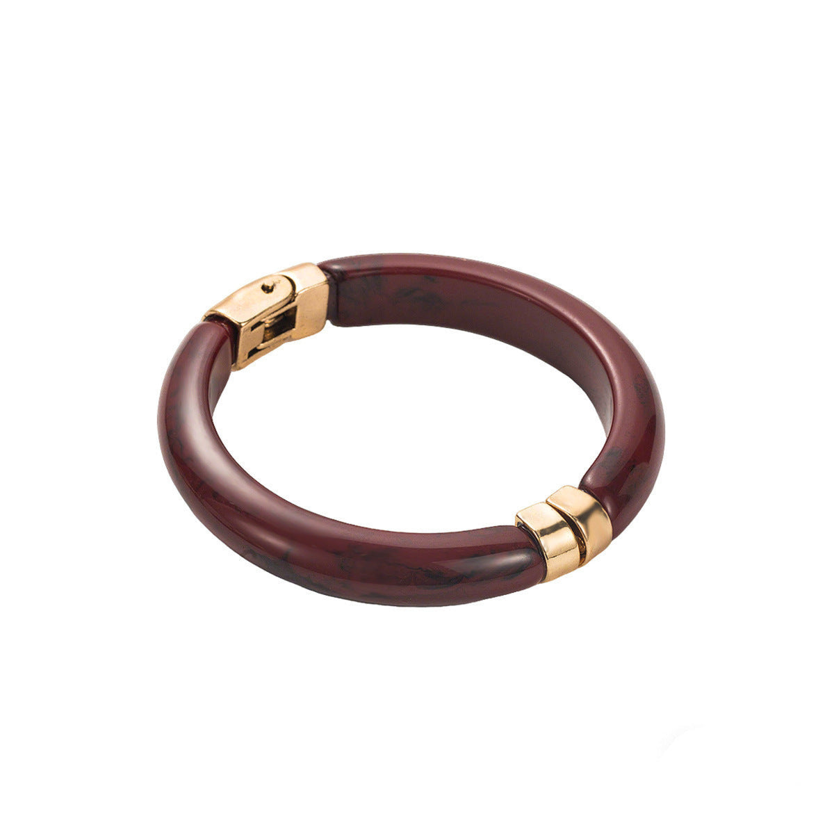 Maroon Oval Hinge Modern Bangle JLTB1212