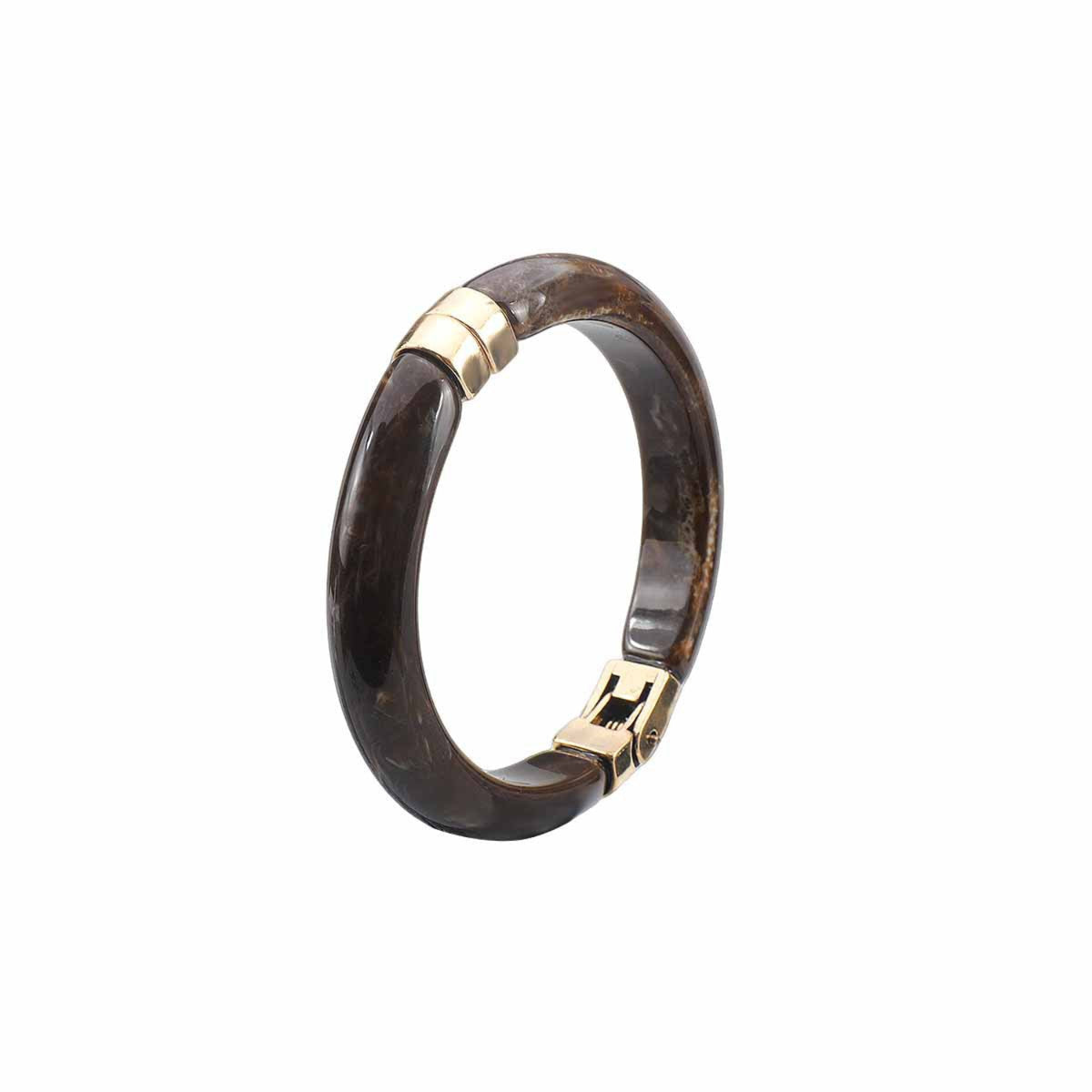 Brown Oval Hinge Modern Bangle JLTB1214