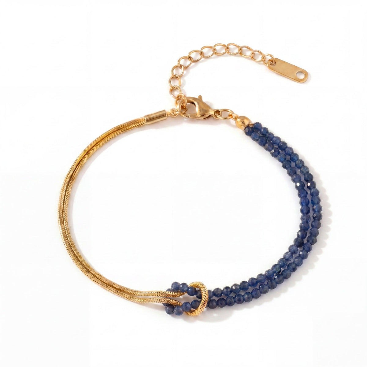 Gold Blue Knot Dainty Bracelet JLTB1217