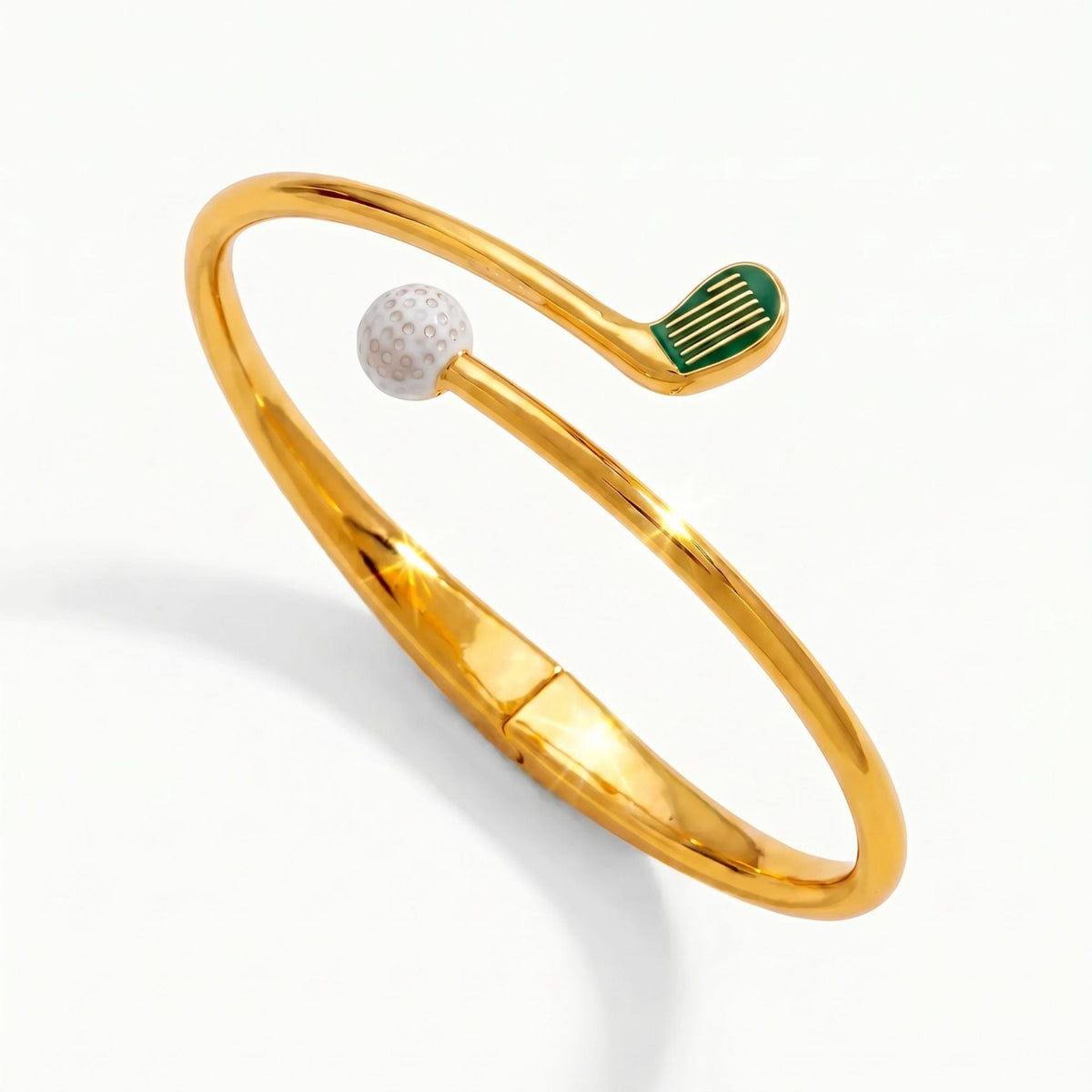 Gold Golf Sporty Hinged Bangle JLTB1221