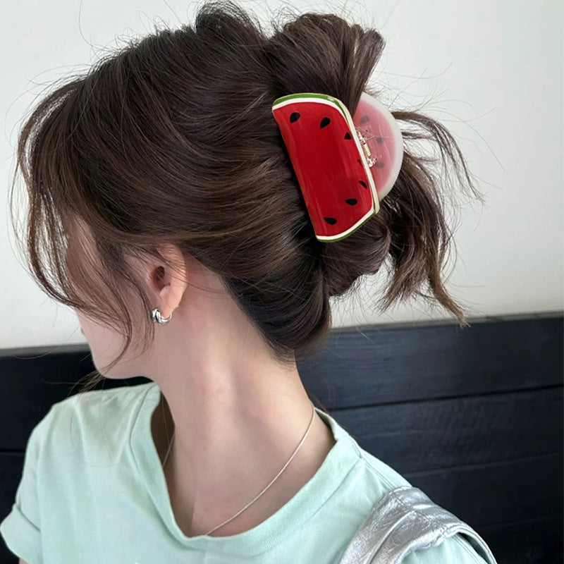 Watermelon Print Hair Claw Clip JLTC0170
