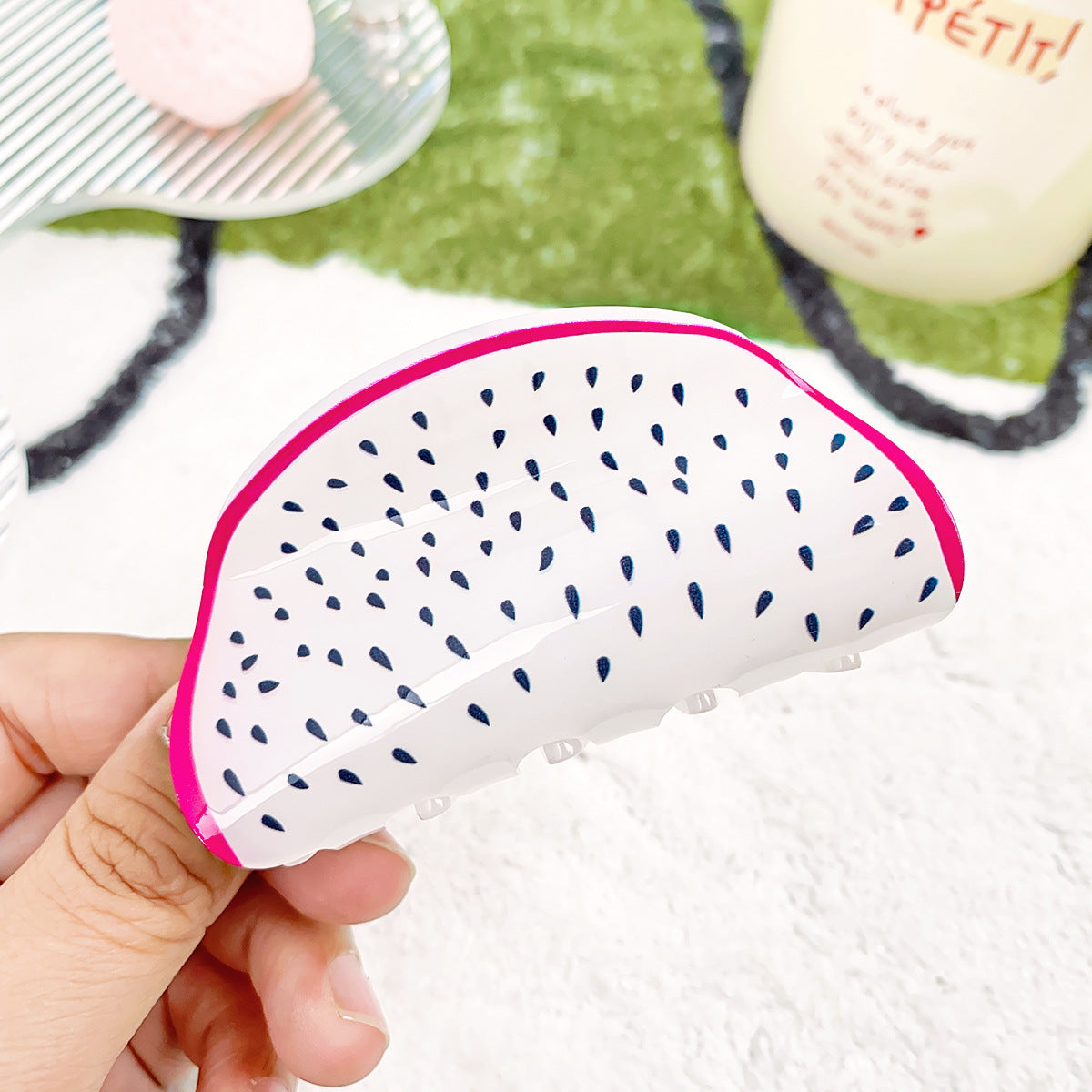 Dragon Fruit Print Hair Claw Clip JLTC0172
