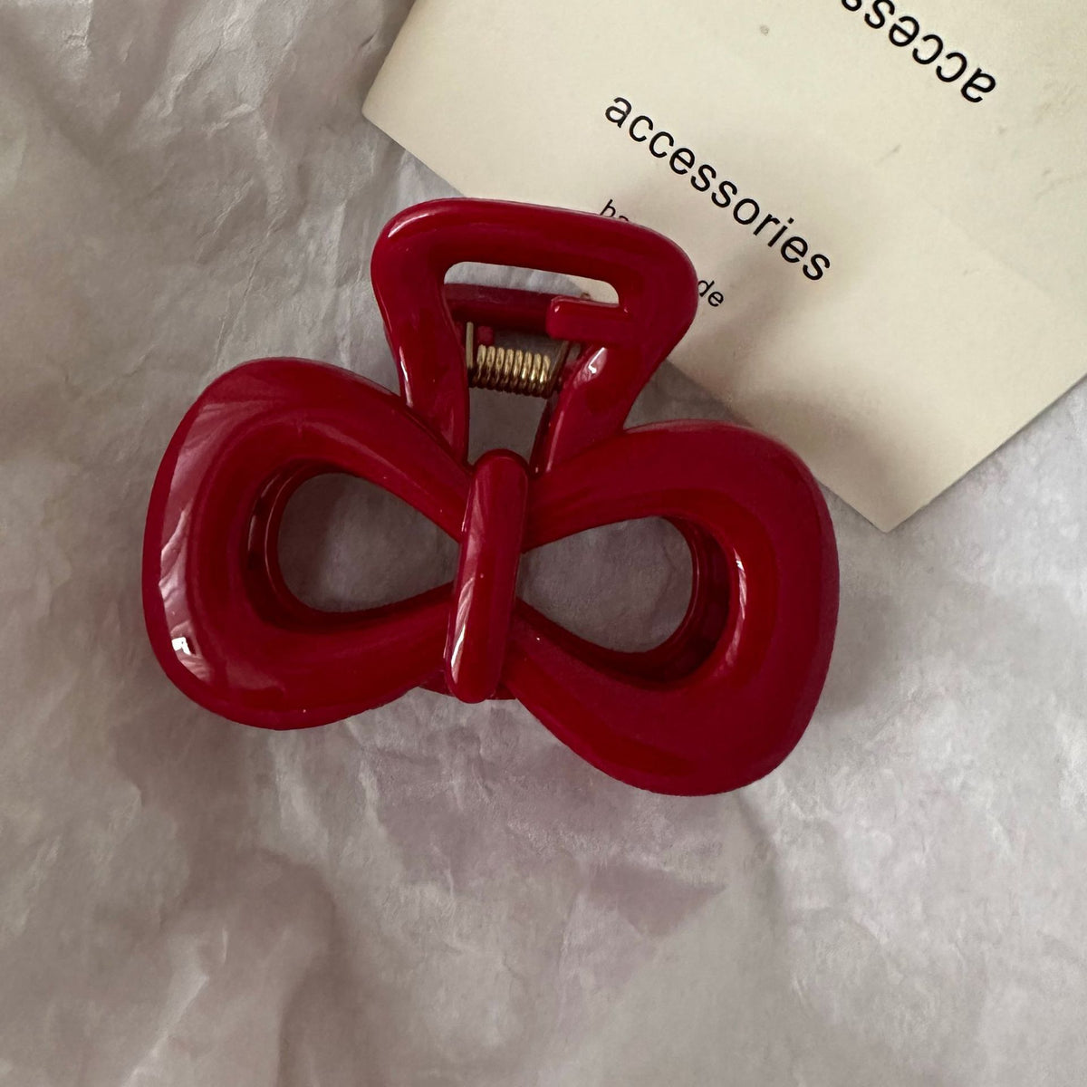 Red Bow-Shaped Hair Claw Clip JLTC0174