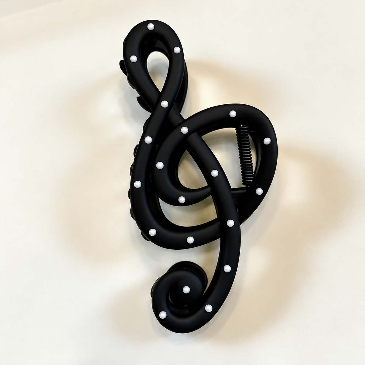Black Treble-Clef Shape Hair Clip JLTC0180