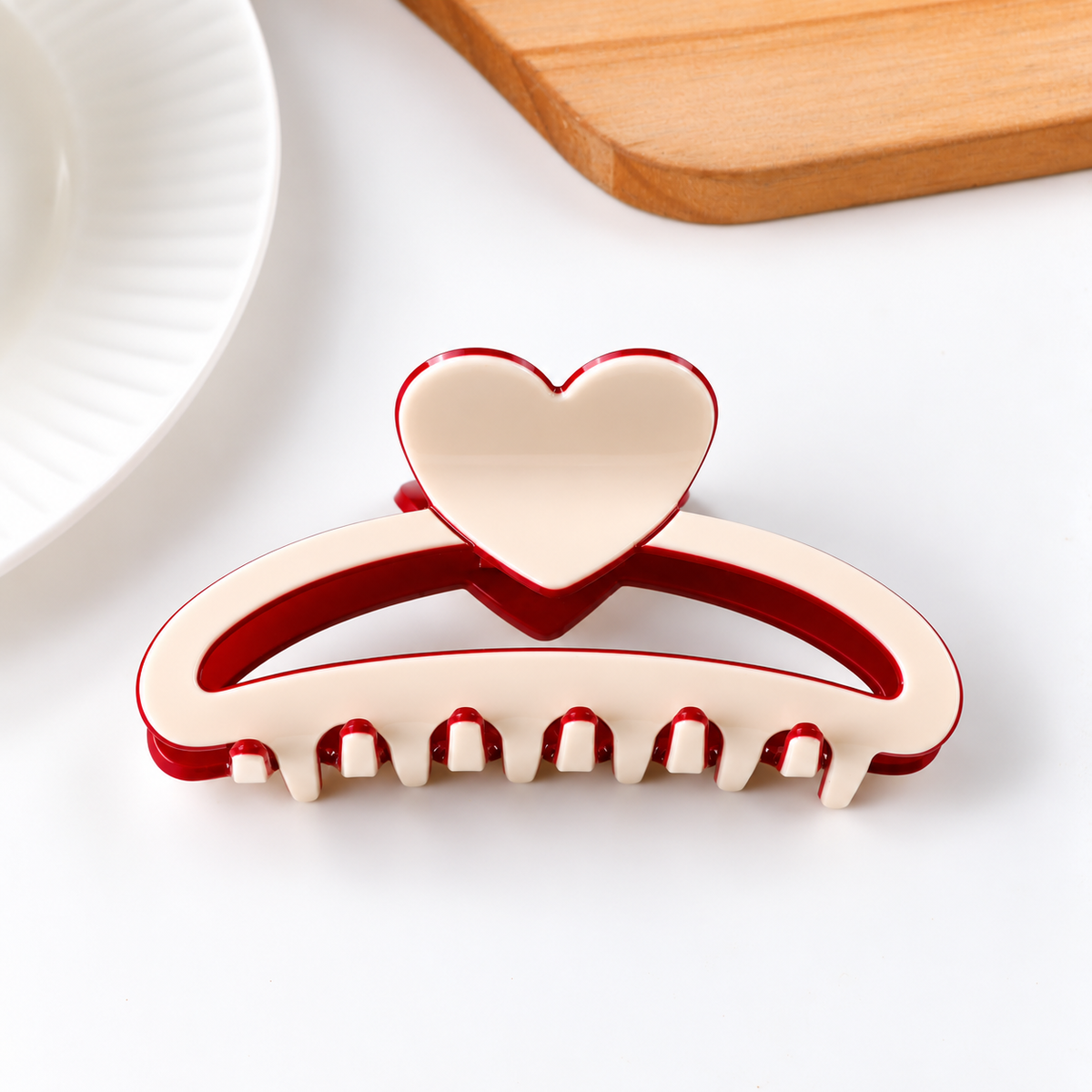 Golden Heart Hair Claw Clip JLTC0185