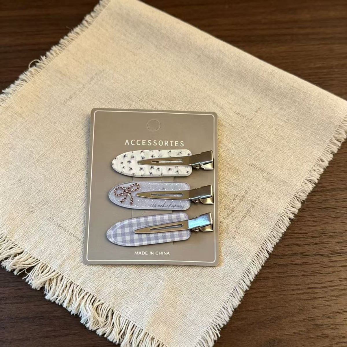 Blue and Silver Mini Hair Clips JLTC0215