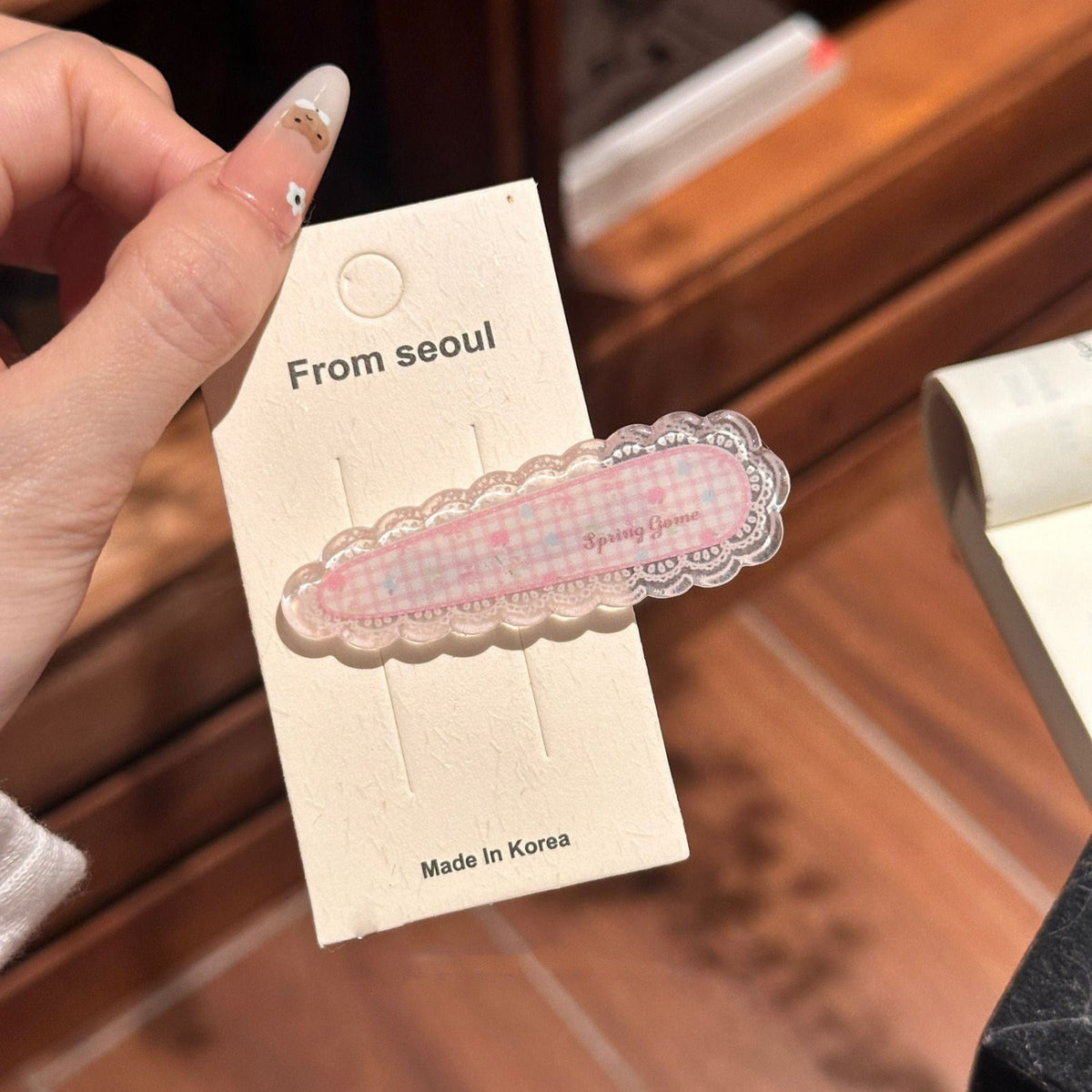 Soft Pink Textured Bow Hair Clip JLTC0251