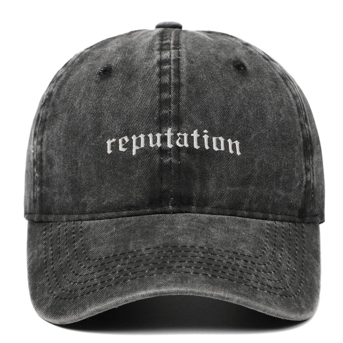 Charcoal Washed 'Reputation' Baseball Cap JLTCP0010