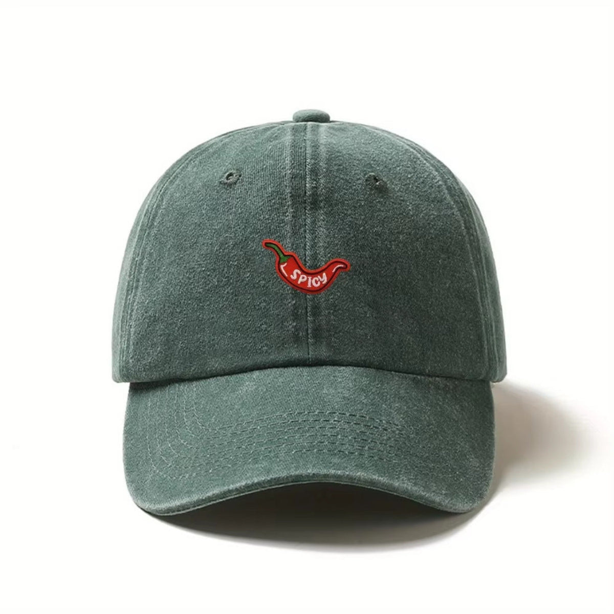 Forest Green Red Bird Embroidery Cap JLTCP0021