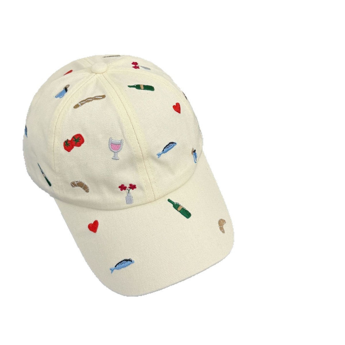 Ivory Colourful Confetti Print Cap JLTCP0056