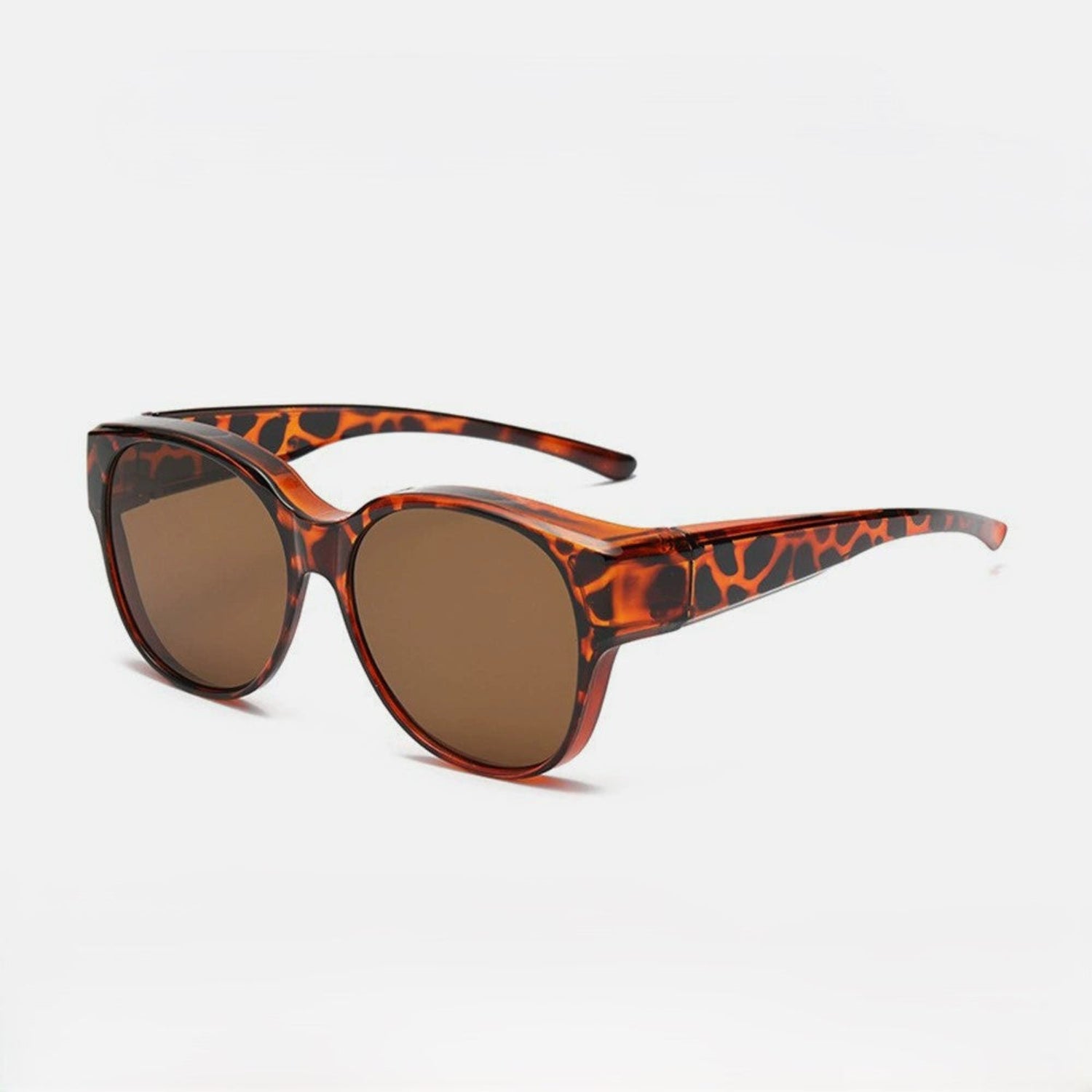 Tortoiseshell Brown Round Sunglasses JLTG0142