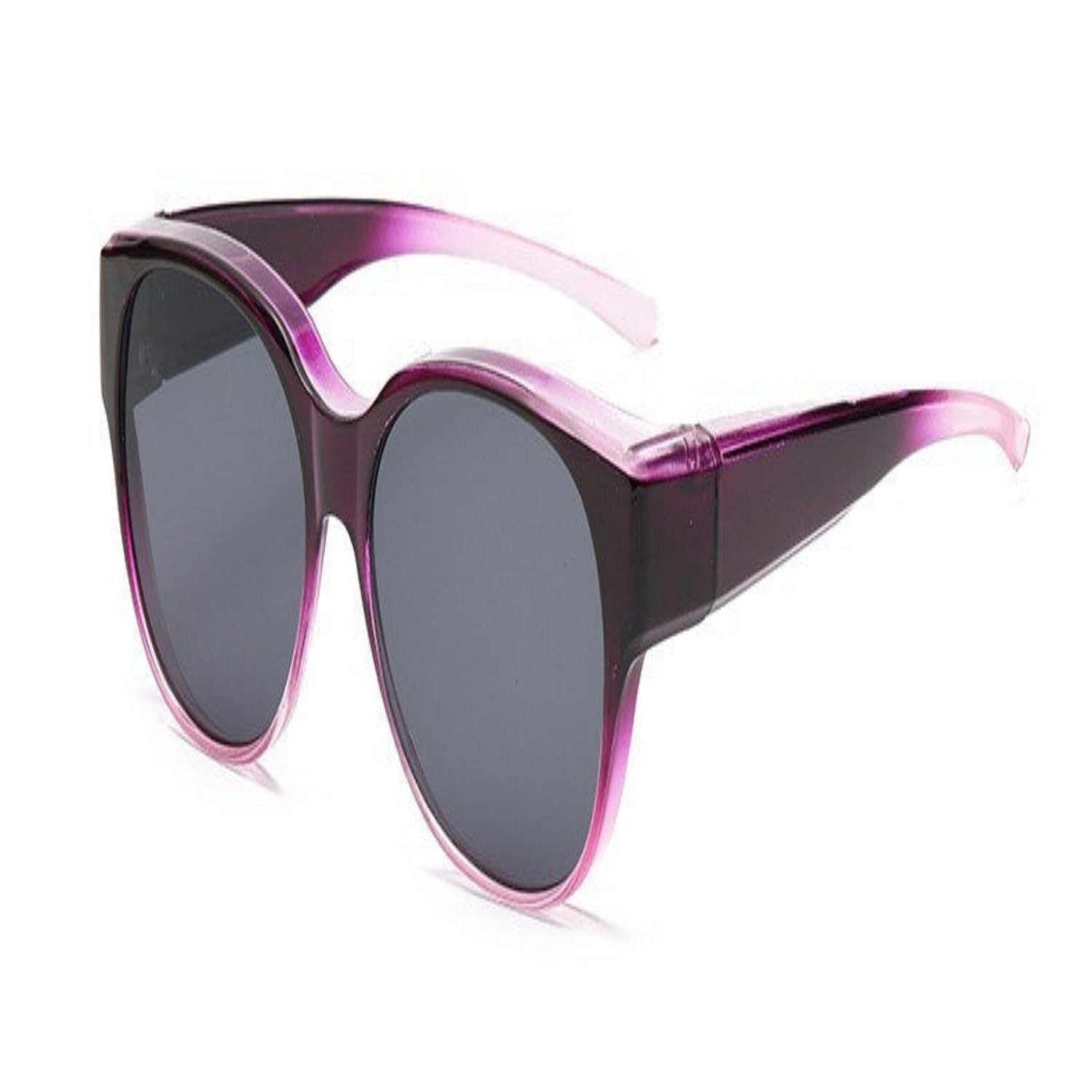Translucent Purple Round Sunglasses JLTG0144
