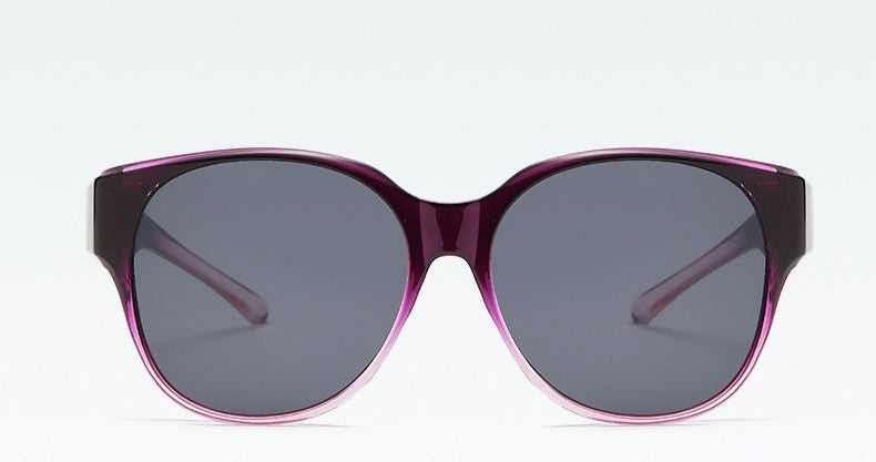 Translucent Purple Round Sunglasses JLTG0144