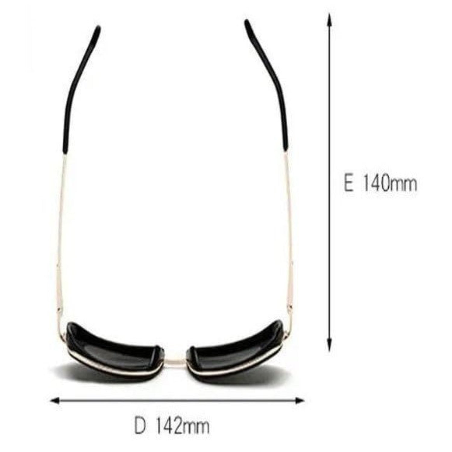 Gold Black Square Shield Sunglasses JLTG0149