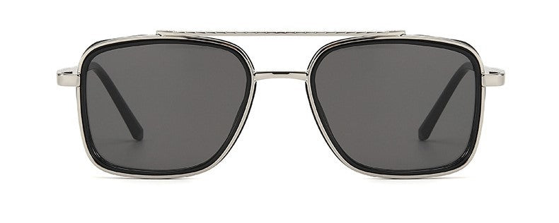 Black Silver Retro Sunglasses JLTG0160
