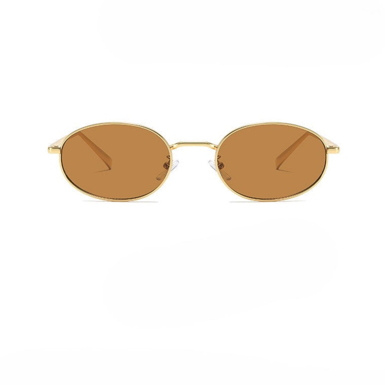 Brown Gold Round Sunglasses JLTG0163
